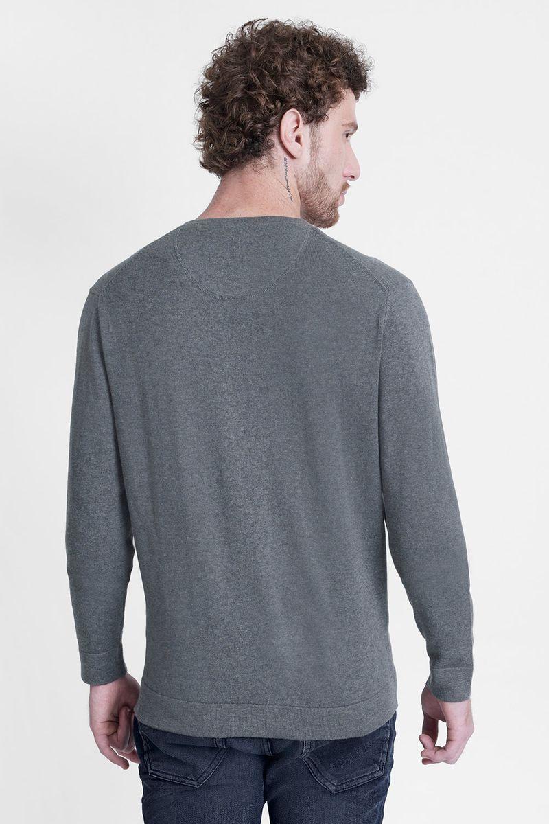 Tricot Aramis Manga Longa Cinza - 4