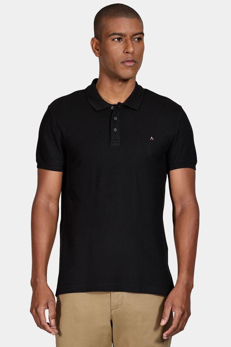 Polo Aramis Cotton Piquet Basic Preto - 1