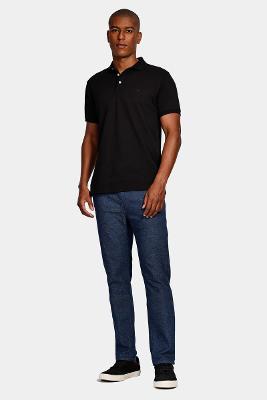 Polo Aramis Shirt Mercerized Cotton Piquet Preto