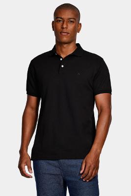 Polo Aramis Shirt Mercerized Cotton Piquet Preto