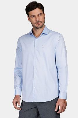 Camisa Aramis Regular Tricoline Pinpoint Azul