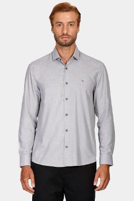 Camisa Regular Melange Chumbo