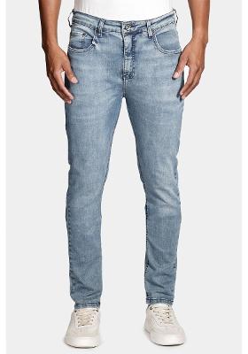 Calça Jeans Skinny Power Destroyer Dirty Azul Médio