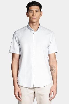 Camisa Aramis Manga Curta Slim Azul Celeste