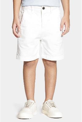 Bermuda Infantil Aramis Chino Algodão Sarjada Off White