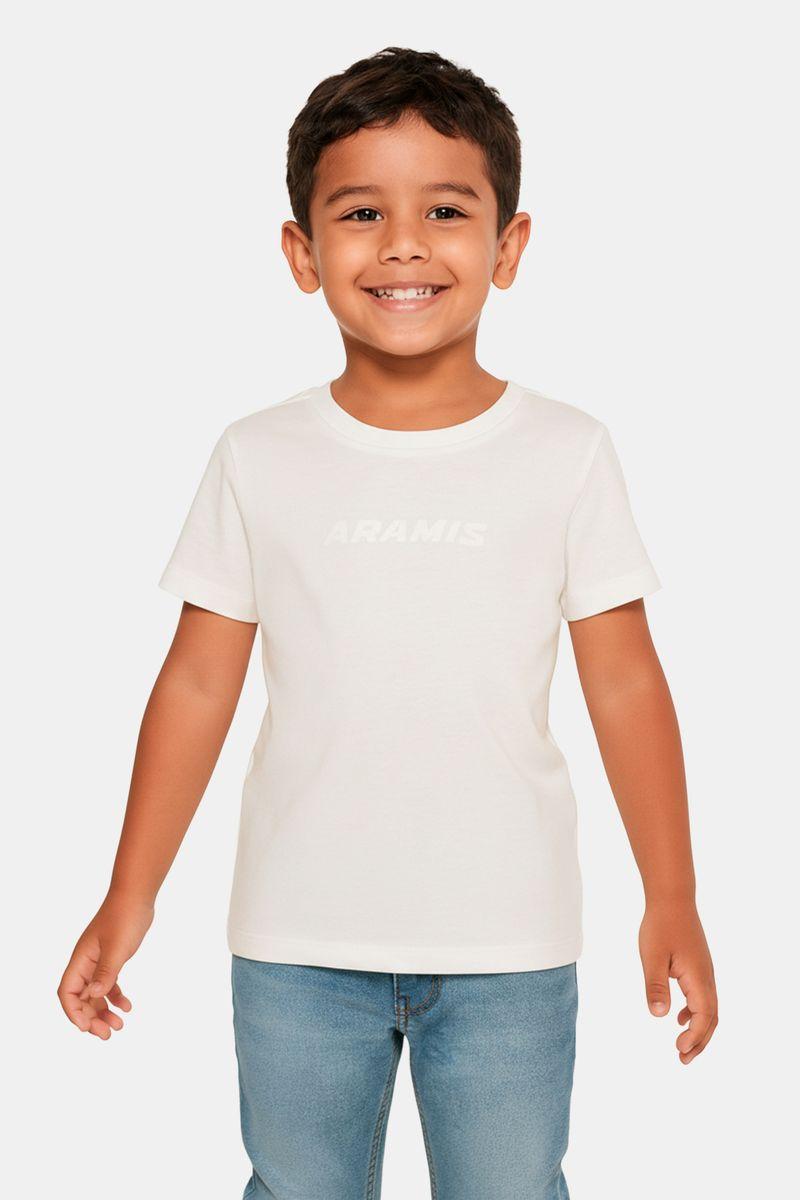 Camiseta Algodão Aramis Manga Curta Off White - 1