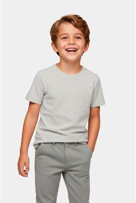 Camiseta Infantil Aramis Básica Algodão Marfim