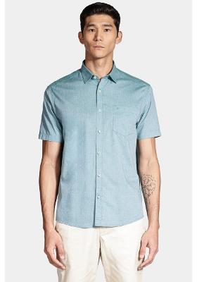 Camisa Aramis Manga Curta Cosmo Com Bolso Verde Garrafa