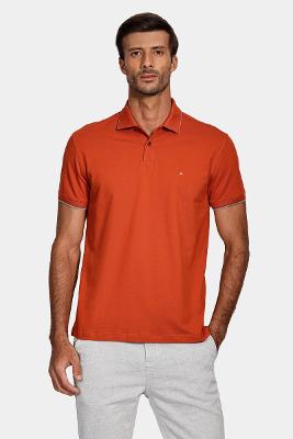 Polo Aramis Frisos Interno Laranja Ferrugem
