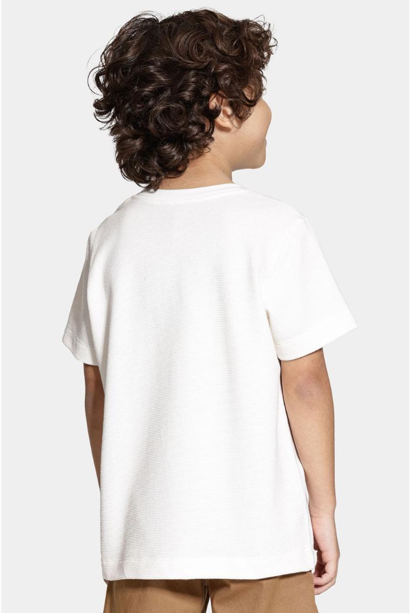 Camiseta Aramis Malha Texturizada Manga Curta Off White - 4