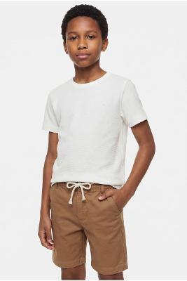 Camiseta Aramis Malha Texturizada Manga Curta Off White