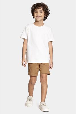 Camiseta Aramis Malha Texturizada Manga Curta Off White