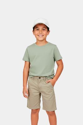 Camiseta Infantil Aramis Básica 100% Algodão Premium Verde