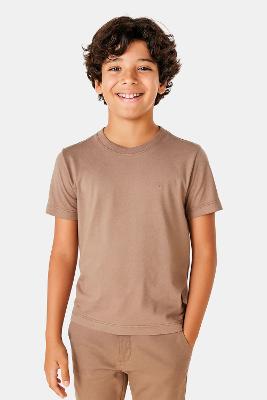Camiseta Infantil Aramis Básica Marrom