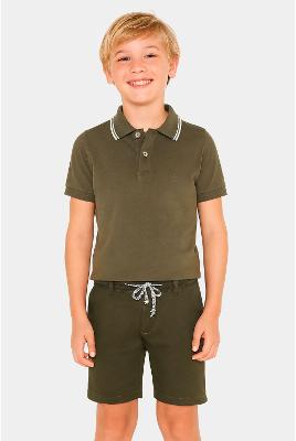 Polo Infantil Aramis Frisos Marrom