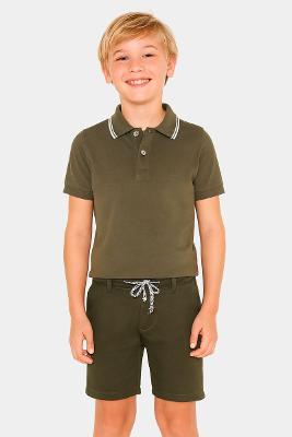 Polo Infantil Aramis Frisos Marrom