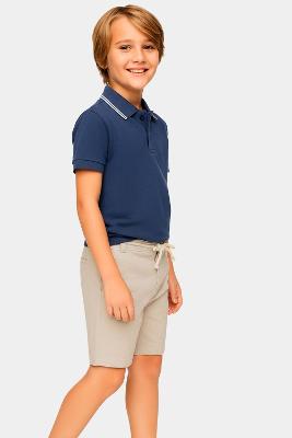 Polo Infantil Aramis Frisos Azul