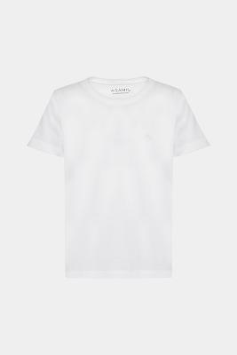Camiseta Infantil Aramis Piquet Algodão Peruano Branco