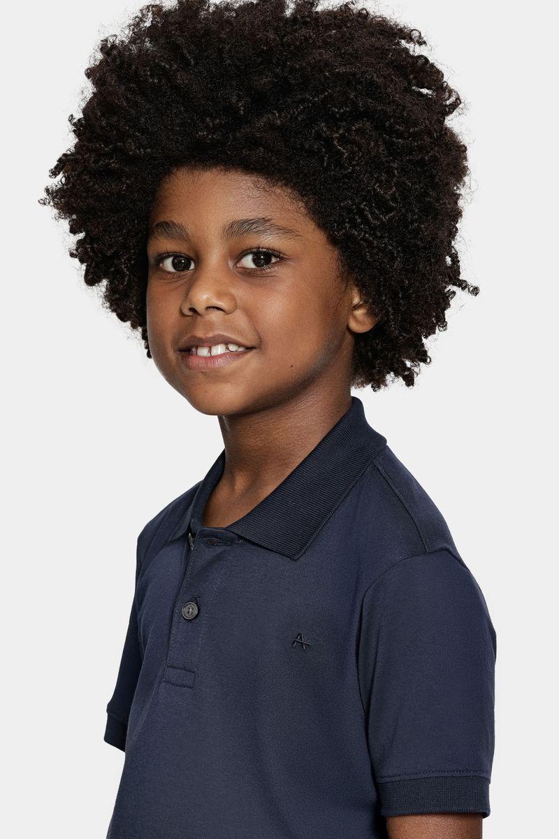 Polo Infantil Aramis Pima Interlock Marinho - 3