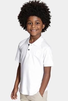 Polo Infantil Aramis Pima Interlock Branco