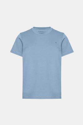 Camiseta Infantil Aramis Básica 100% Algodão Premium Azul