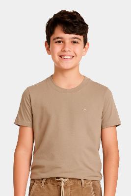 Camiseta Infantil Aramis Básica Bege