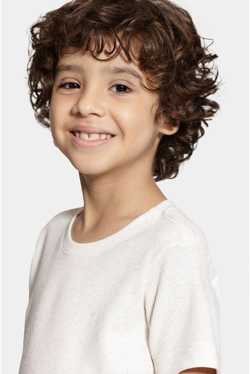 Camiseta Aramis Maxlin Textura Manga Curta Natural - 4