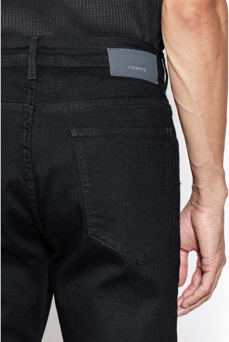 Calca Jeans Aramis Slim Basica Preto - 5