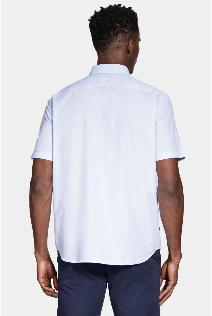 Camisa Aramis Manga Curta Algodão Regular Azul Claro - 4