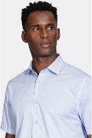 Camisa Aramis Manga Curta Algodão Regular Azul Claro - 3