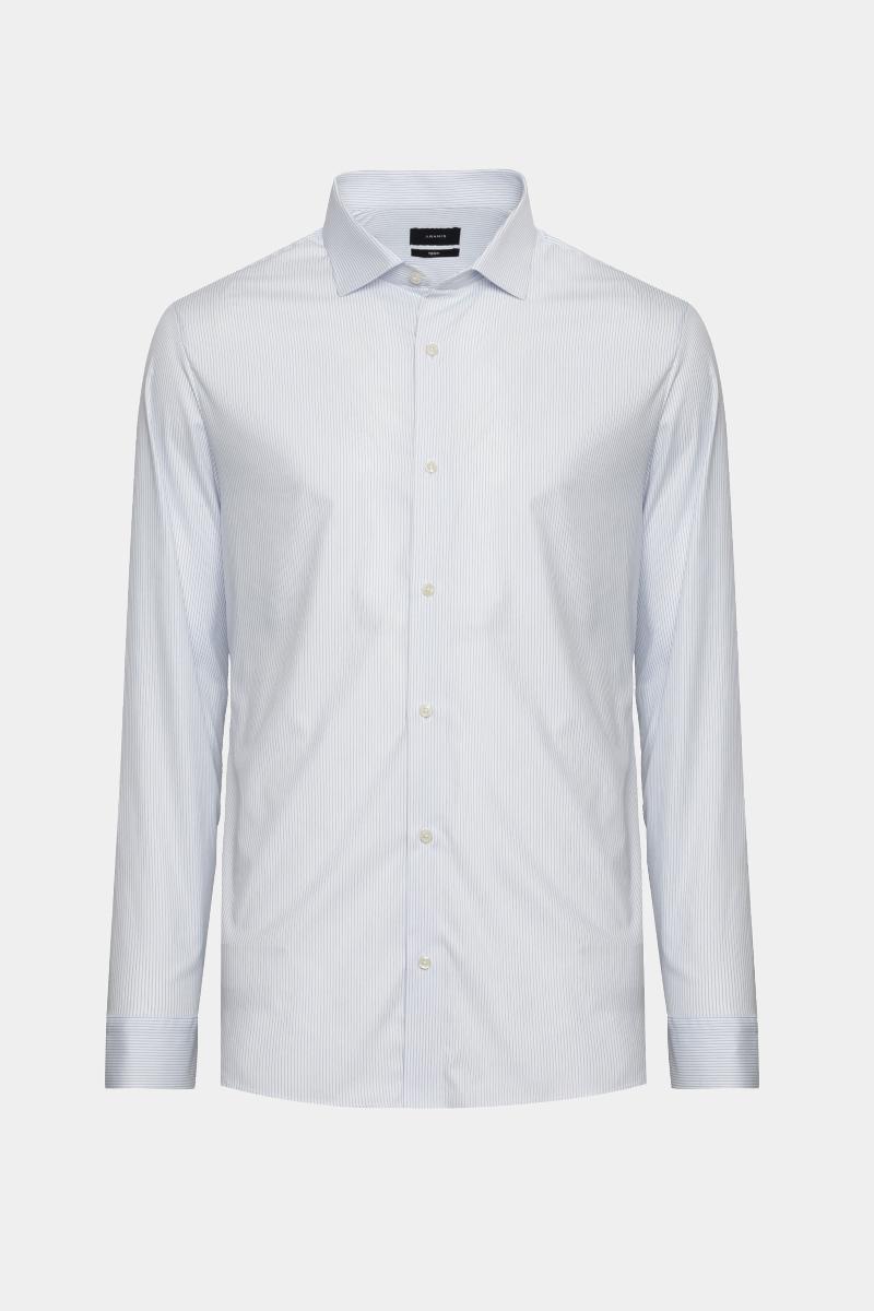 Camisa Aramis Manga Longa Tech Flex Listrada Azul e Branca - 5