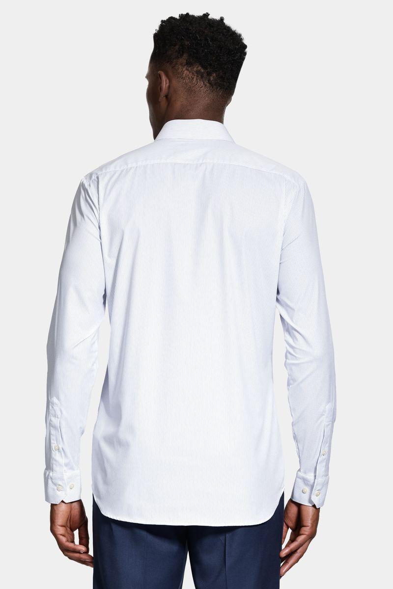 Camisa Aramis Manga Longa Tech Flex Listrada Azul e Branca - 3