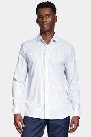 Camisa Aramis Manga Longa Tech Flex Listrada Azul e Branca - 1