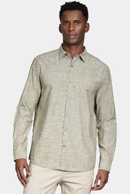 Camisa Aramis Manga Longa Regular Flamê Verde Militar