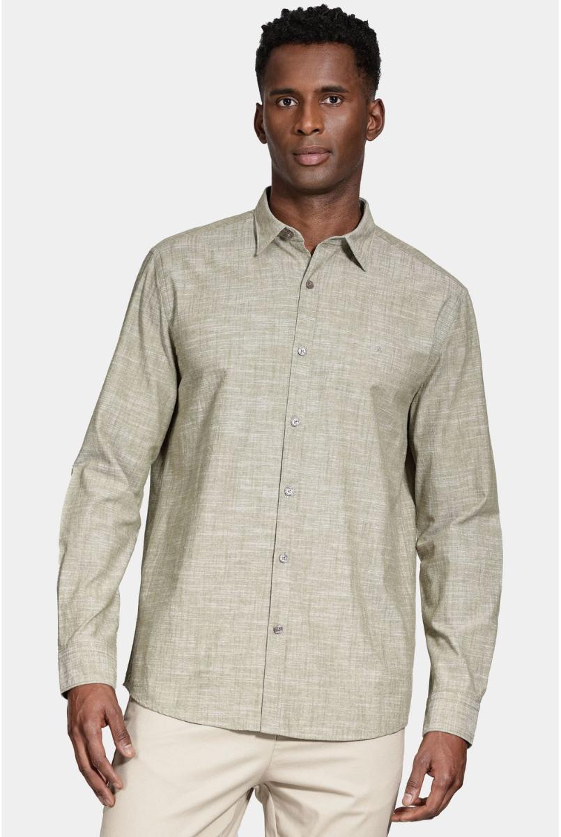 Camisa Aramis Manga Longa Regular Flamê Verde Militar - 1