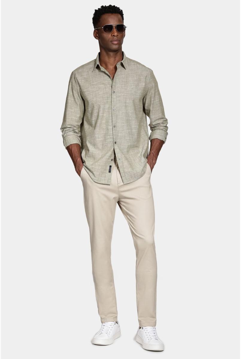 Camisa Aramis Manga Longa Regular Flamê Verde Militar - 2