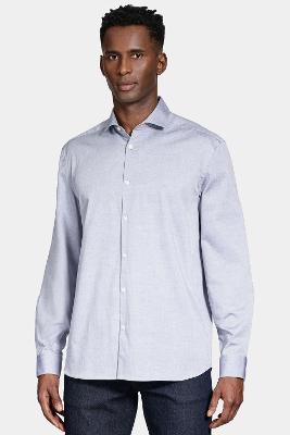 Camisa Aramis Manga Longa Pinpoint Azul Escuro