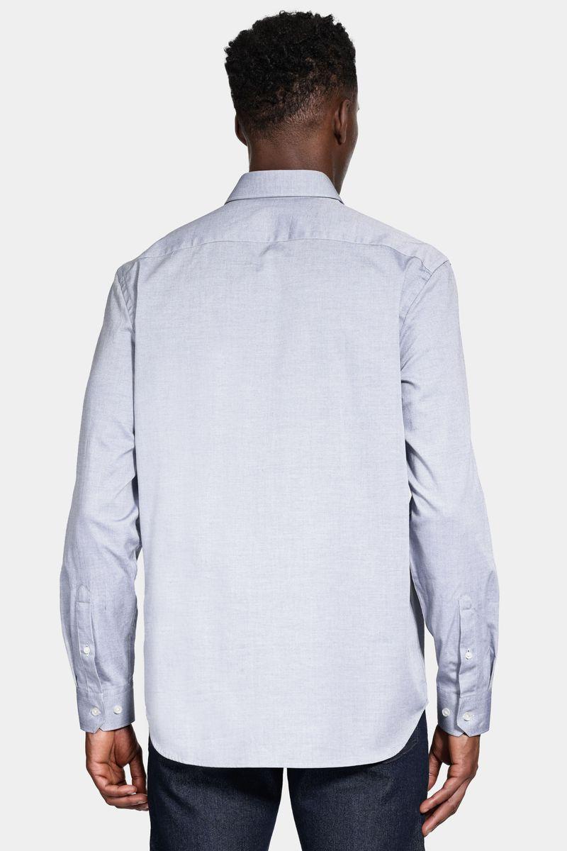 Camisa Aramis Manga Longa Pinpoint Azul Escuro - 4