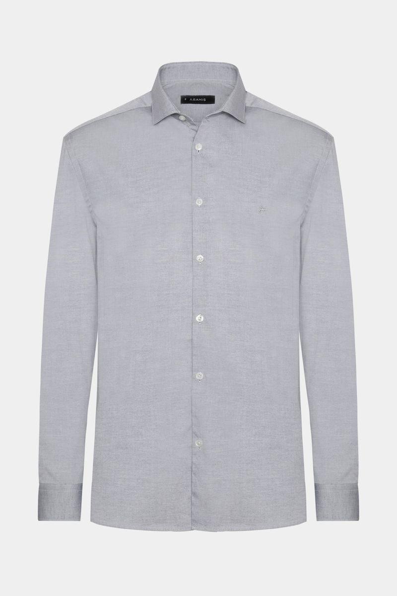 Camisa Aramis Manga Longa Pinpoint Azul Escuro - 5