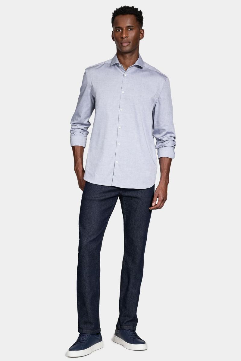 Camisa Aramis Manga Longa Pinpoint Azul Escuro - 2