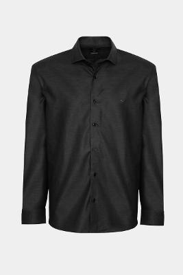 Camisa Aramis Slim Manga Longa Algodão Pima Preto