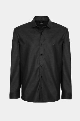 Camisa Aramis Slim Manga Longa Algodão Pima Preto