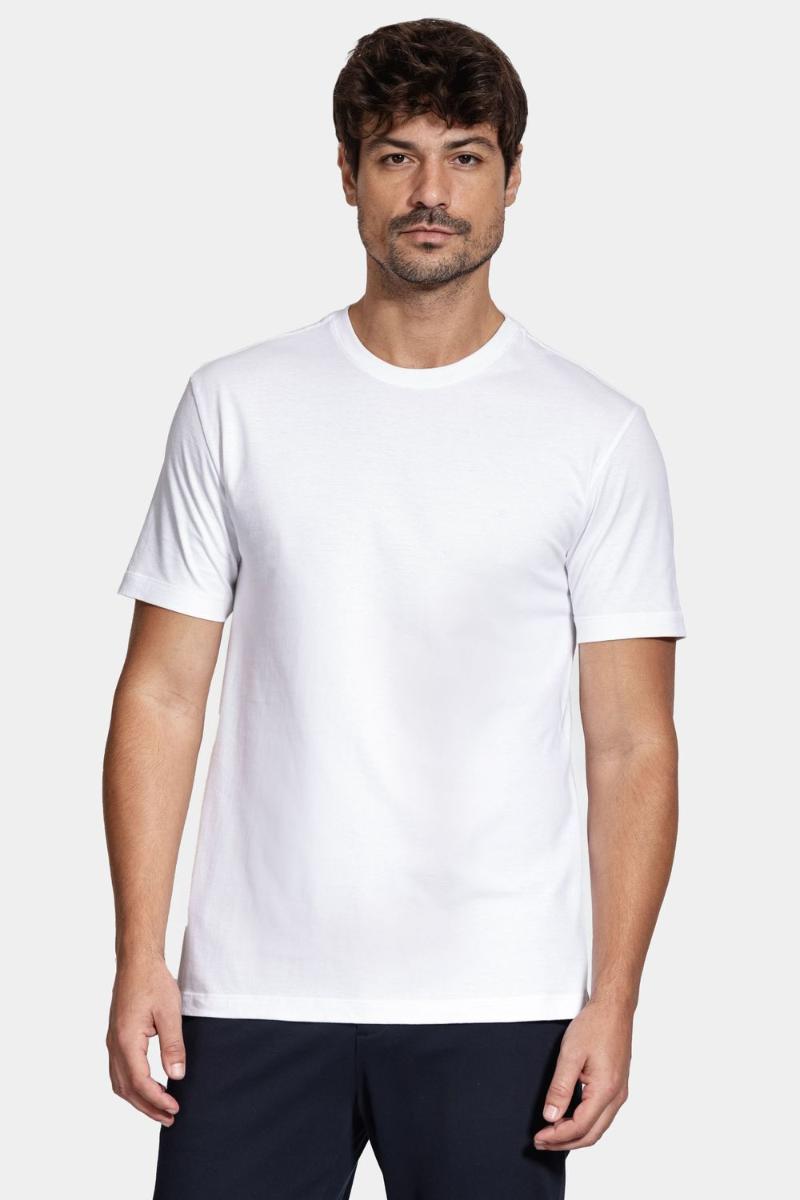 Camiseta Aramis Basica Algodão Manga Curta Branco - 2