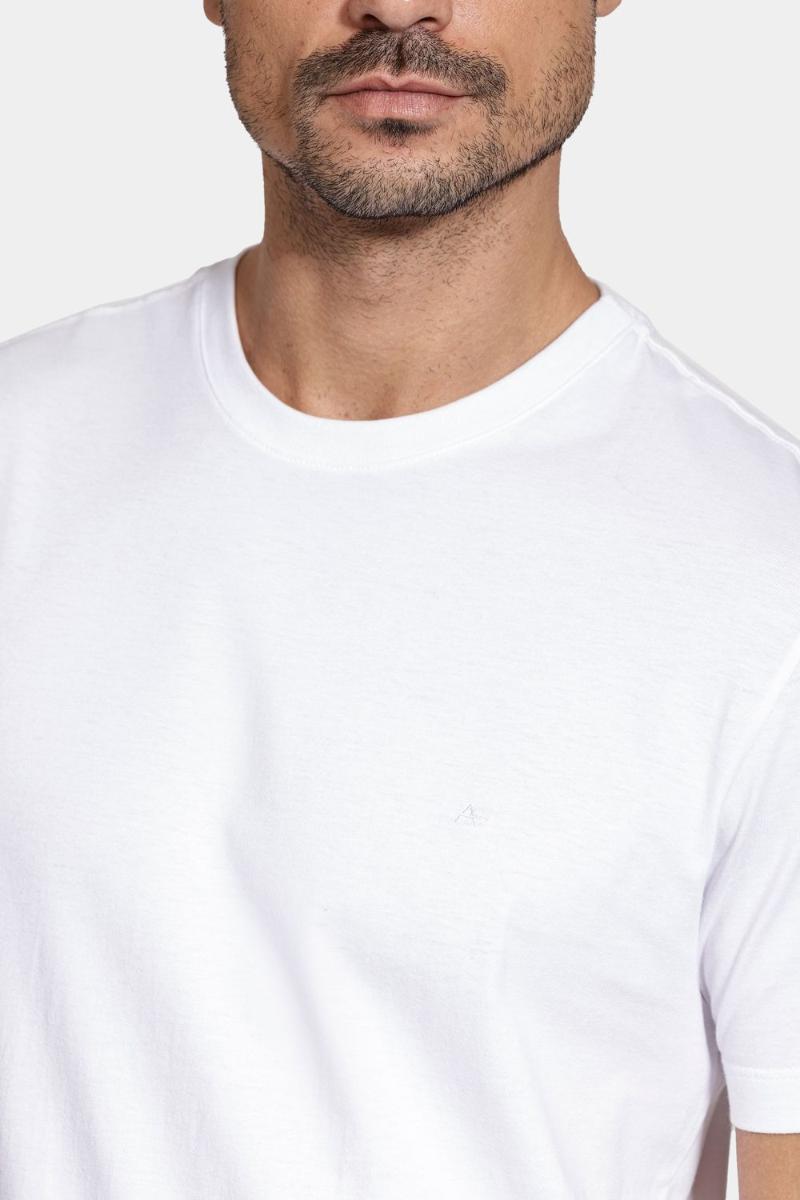 Camiseta Aramis Basica Algodão Manga Curta Branco - 4