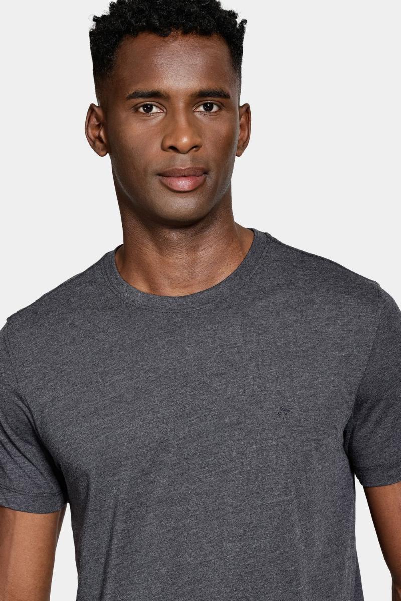 Camiseta Aramis Manga Curta Algodão Básica Preto - 3