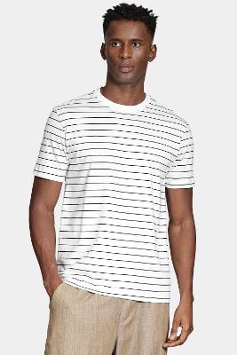 Camiseta Aramis Manga Curta Listras Marinho