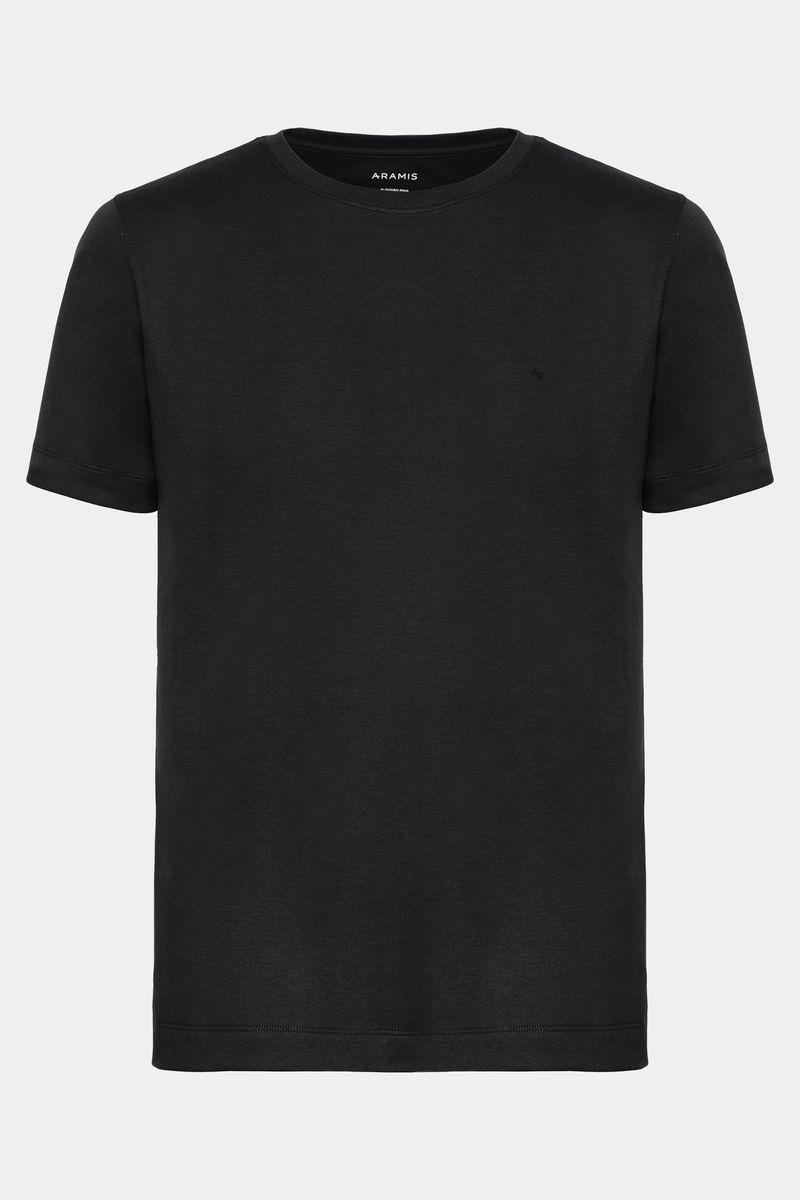Camiseta Aramis Manga Curta Básica Algodão Preto - 5