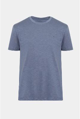 Camiseta Aramis Manga Curta Algodão Flamê Azul