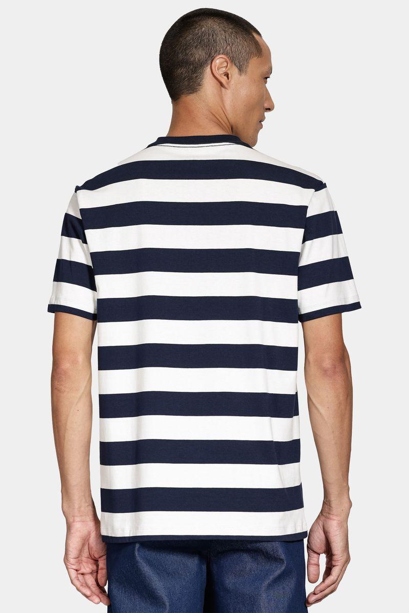 Camiseta Aramis Listrada Manga Curta Marinho - 6
