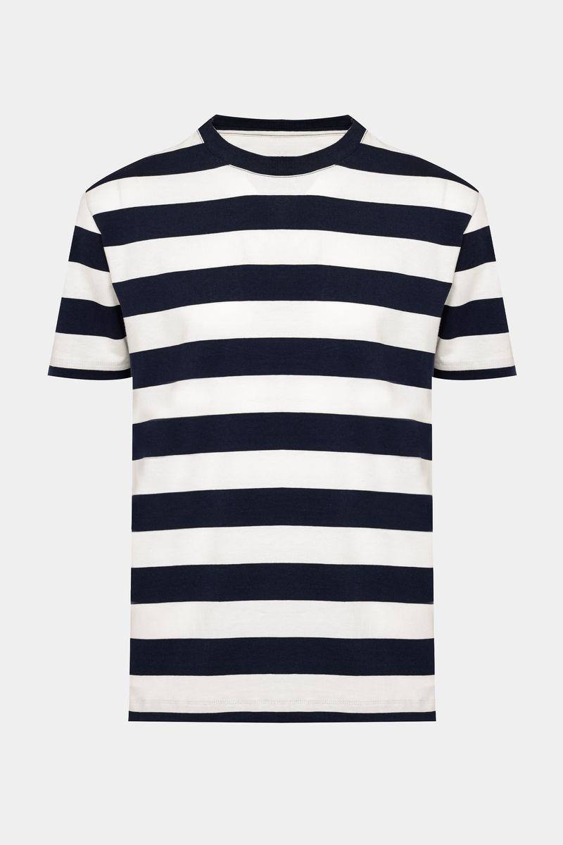 Camiseta Aramis Listrada Manga Curta Marinho - 7